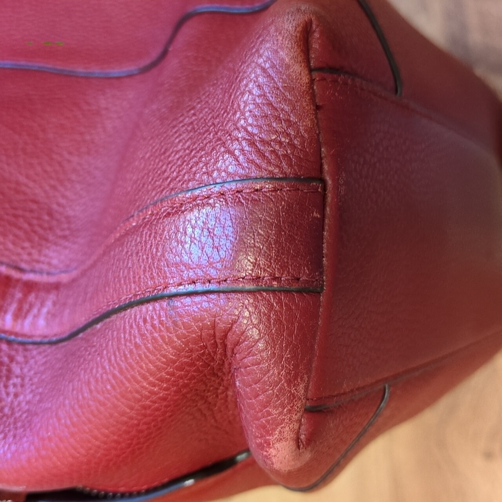 Coach GUC Red Burgundy Leather Hobo Shoulder Or Crossbody Bag Purse - Picture 9 of 16